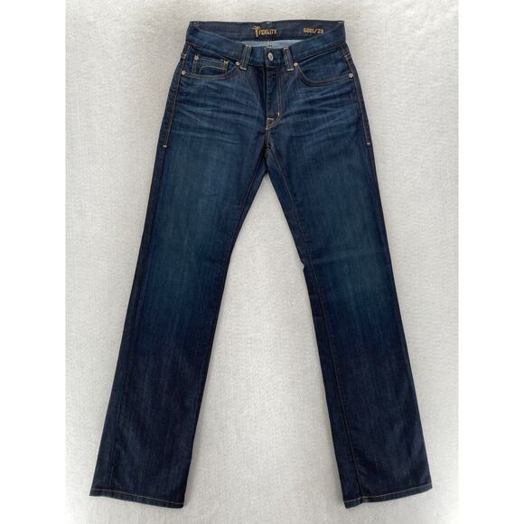 Fidelity‎ Denim 5011 Classic Straight Jeans Mens 29x34 Calvary Wash Blue Denim